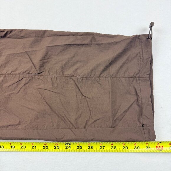 Wilo The Label Women's Elastic Waistband Brown Nylon Parachute Cargo Pants Size - Picture 10 of 12